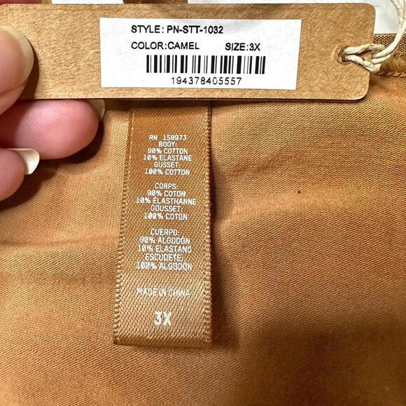 NWT Skims Cotton Jersey T-String Thong in Camel Women's 3X - Picture 7 of 7